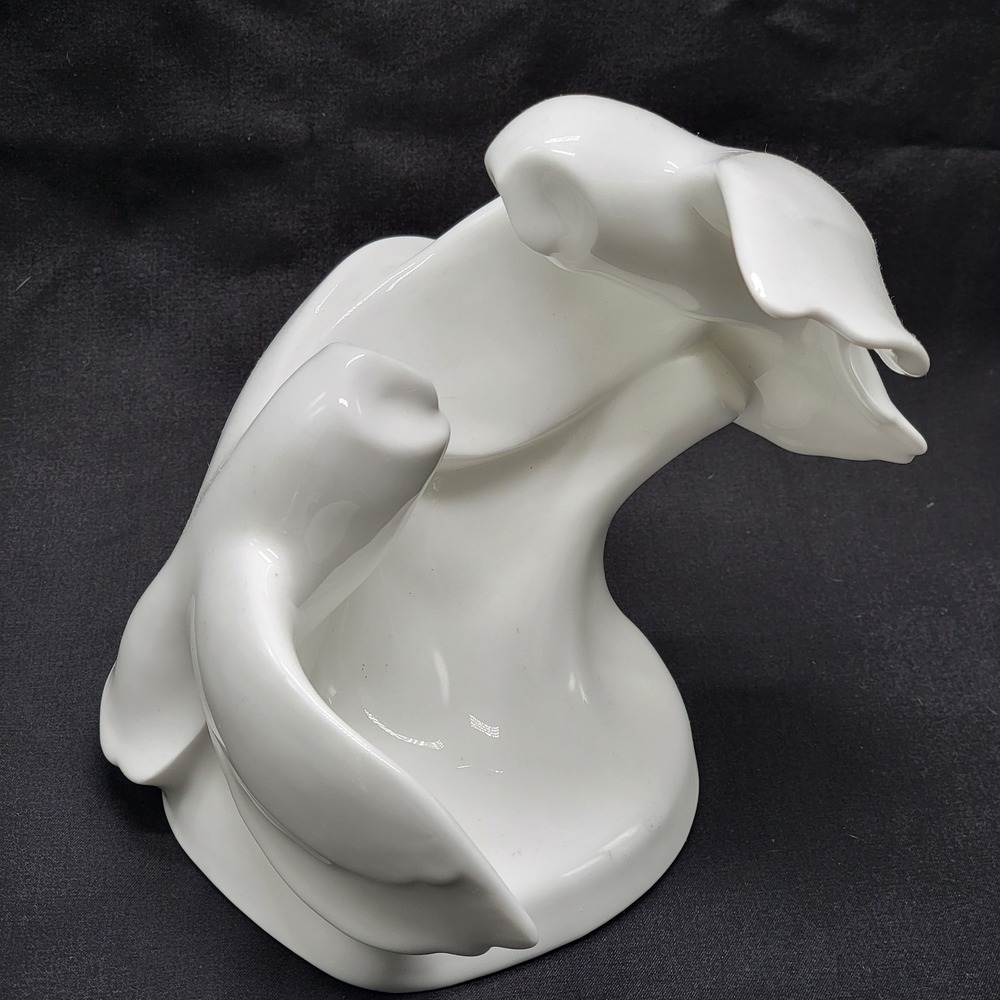 Royal Doulton Images Of Nature Twilight Owls Vintage 6 1/2" H White Barn Owls - Picture 4 of 6
